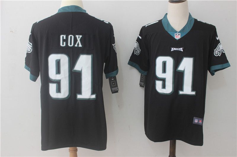 Men Philadelphia Eagles #91 Cox Black Nike Vapor Untouchable Limited NFL Jerseys